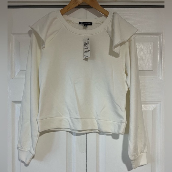 INC white, long sleeve sweater, size small - Picture 2 of 5